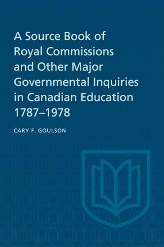 Book cover: "A Source Book of Royal Commissions" on Canadian education.