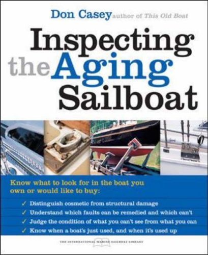 Book cover: "Inspecting the Aging Sailboat" with images of boat parts.