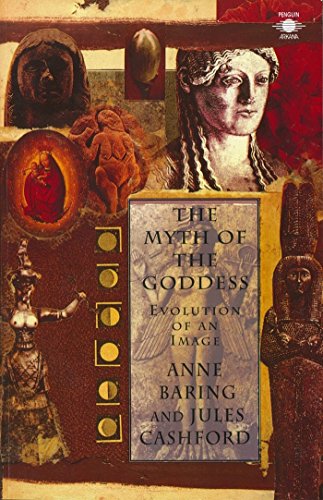 Book cover featuring sculpted faces and text: "The Myth of the Goddess.