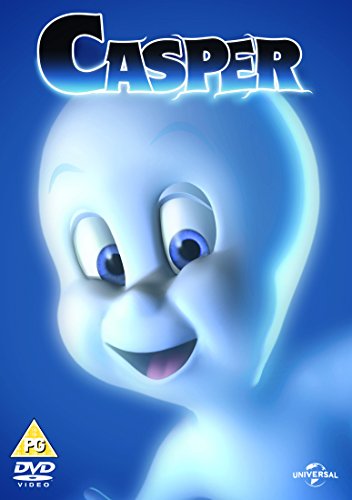 Casper the friendly ghost on a blue DVD cover.