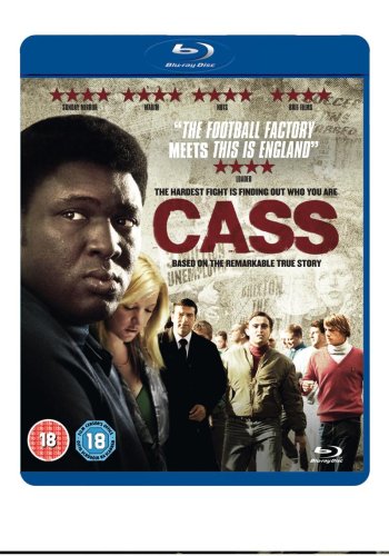 Blu-ray cover for the film "Cass" featuring a man's face and group scene.