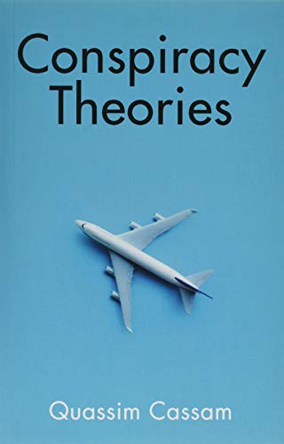 Book cover: "Conspiracy Theories" with a toy airplane image.