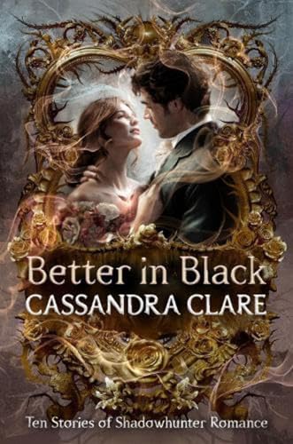 Book cover: couple embraced within an ornate, golden frame.