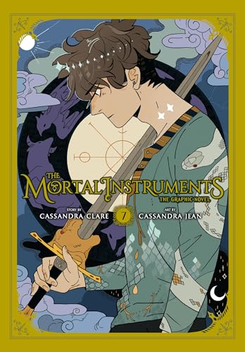 Cover of “The Mortal Instruments” graphic novel, volume 7, featuring a young man with a sword.