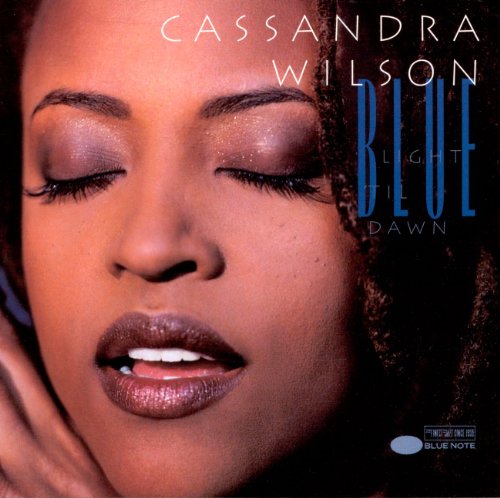 Cassandra Wilson album cover, close-up portrait with eyes closed.