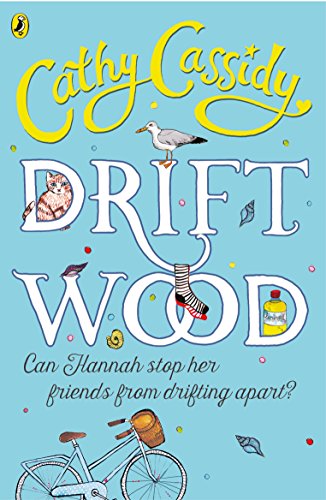 Book cover for "Driftwood" with illustrated objects and blue background.