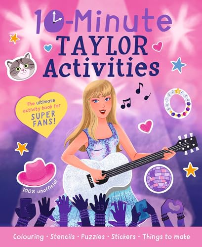 Book cover featuring Taylor Swift playing guitar with colorful illustrations.