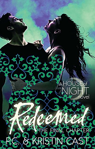 Book cover: "Redeemed" depicts a couple embracing against a swirling, green background.