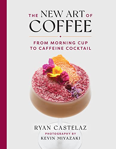 Book cover: "The New Art of Coffee" with a colorful coffee cocktail image.