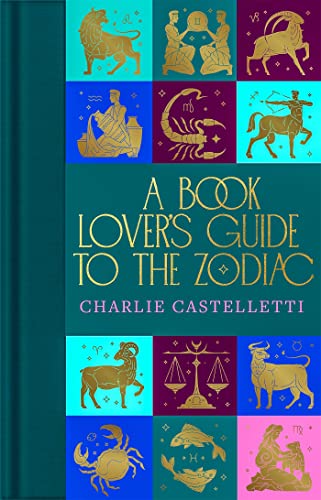 Book cover with zodiac illustrations and gold lettering on teal background.
