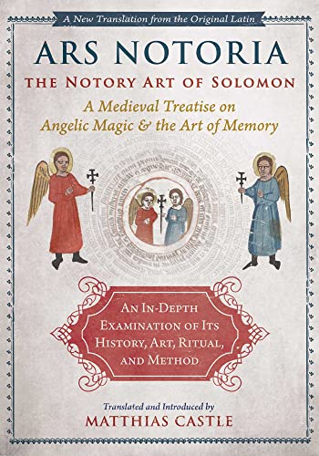 Book cover with title “Ars Notoria” and illustrations of angelic figures.