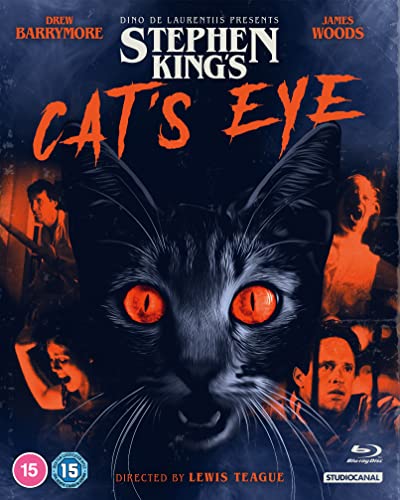 Blu-ray cover art for Cat's Eye featuring a large black cat with glowing eyes.
