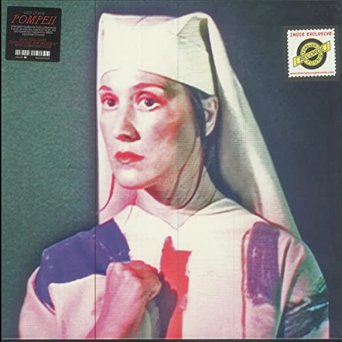 Cate Le Bon’s “Pompeii” vinyl album cover featuring a veiled woman’s portrait.