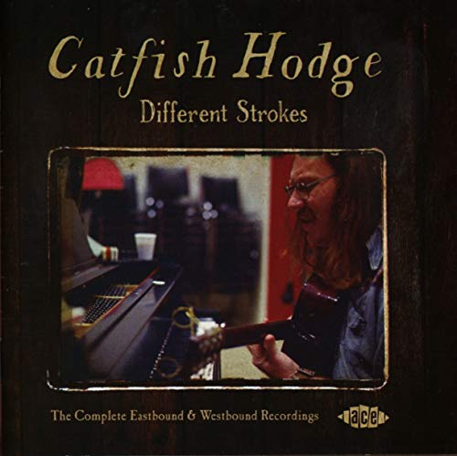 CD cover for Catfish Hodge’s “Different Strokes” featuring a man with a guitar.
