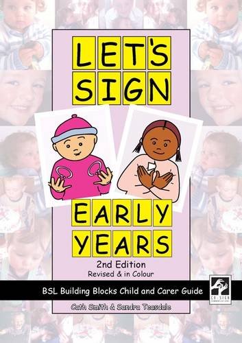 Book cover with illustrated children signing, titled "Let's Sign Early Years".