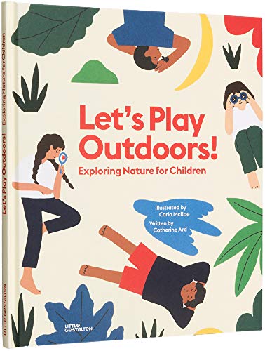 Book cover with illustrated children exploring nature, titled "Let's Play Outdoors!".