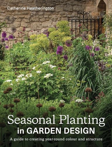 Book cover featuring a lush garden with purple and white flowers.