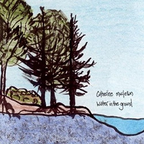 CD cover with a hand-drawn illustration of trees and water.