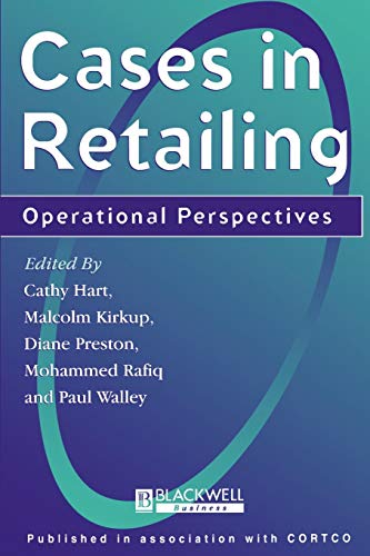 Book cover: “Cases in Retailing: Operational Perspectives” with teal and purple design.