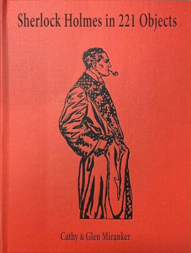 Red book cover featuring a line drawing of Sherlock Holmes with a pipe.