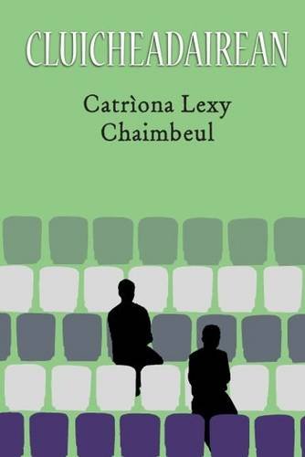 Book cover with title, author name, and silhouettes of two people sitting in stadium seats.