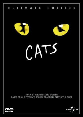 DVD cover for Cats featuring yellow cat eyes on a black background.