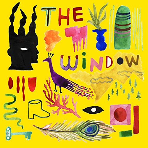 Album cover with colorful watercolor illustrations on a bright yellow background.