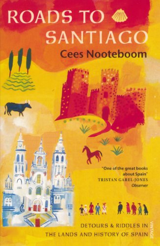 Book cover with illustrated Spanish landscapes, castles, and pilgrimage figures.