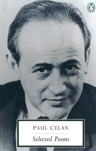 Book cover: black and white portrait of Paul Celan, “Selected Poems.”
