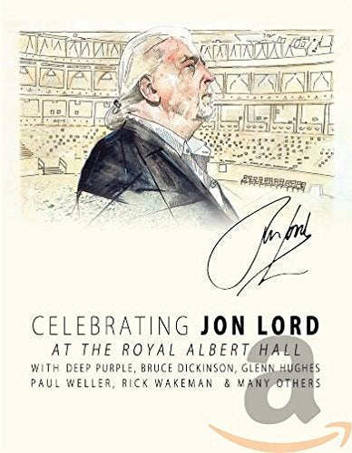 DVD cover for “Celebrating Jon Lord,” featuring a sketched portrait.