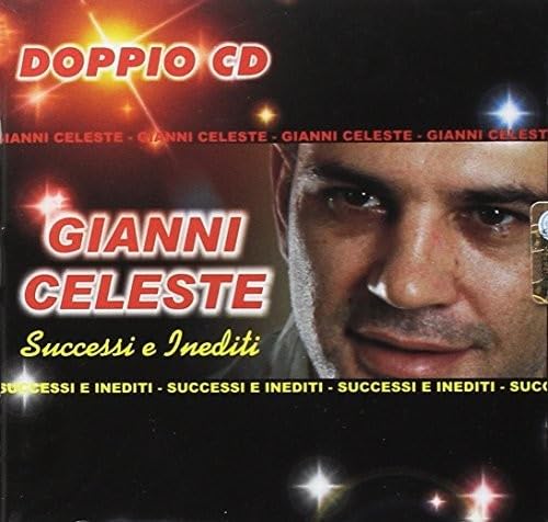 CD cover featuring a close-up portrait of Gianni Celeste, with red and gold text.