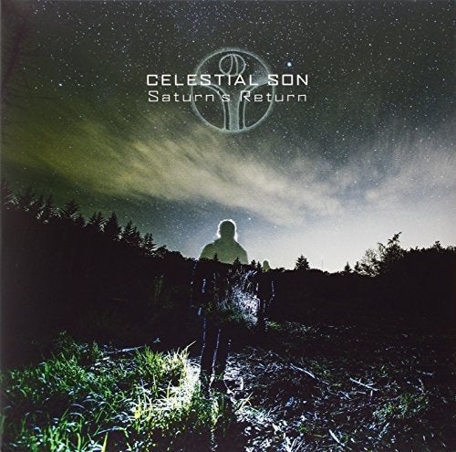 Vinyl album cover with a silhouette of a person under a starry night sky.