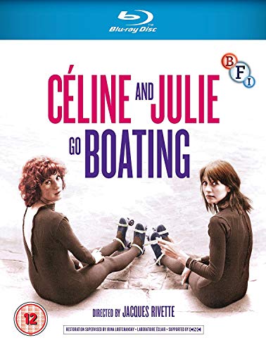 Celine and Julie Go Boating" Blu-ray cover with two tied-up women.
