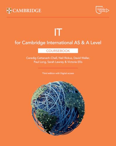 IT coursebook cover with a globe made of interconnected lines.