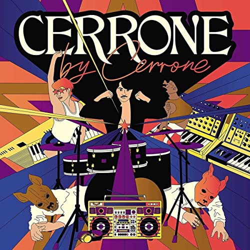 CD cover for Cerrone’s “Cerrone By Cerrone” featuring musicians and instruments.