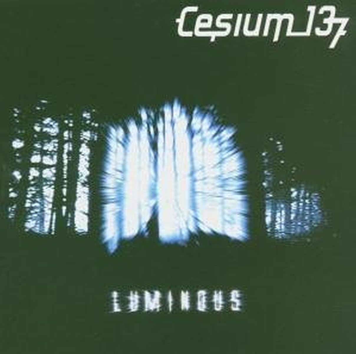 CD cover with blurred, glowing white shapes on a dark green background.