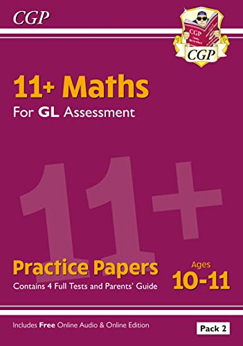 Purple 11+ Maths practice paper cover with large “11+” and ages 10-11.