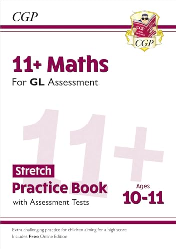 11+ Maths practice book cover, ages 10-11, with large “11+” graphic.