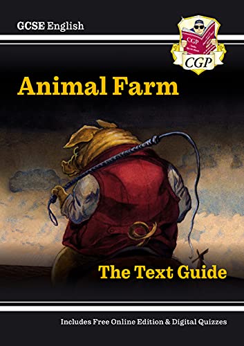 Book with plain cover, George Orwell's novel, farm animals illustration, simple typography.