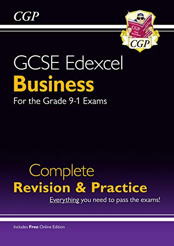 CGP GCSE Edexcel Business revision and practice book cover with black and purple background.