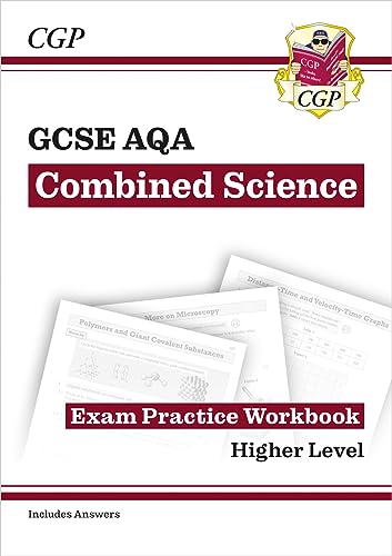 GCSE Combined Science AQA Higher level exam practice workbook cover.