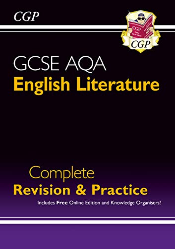 Black GCSE English Literature revision guide with yellow and white text.