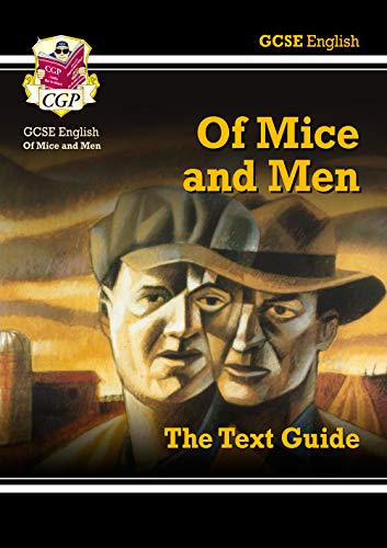 GCSE English guide cover for "Of Mice and Men" with two men.