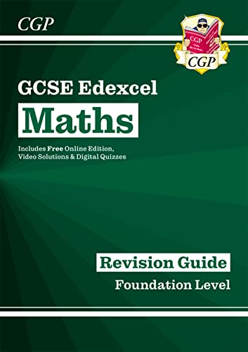Green GCSE Maths Foundation Revision Guide with white text and CGP logo.