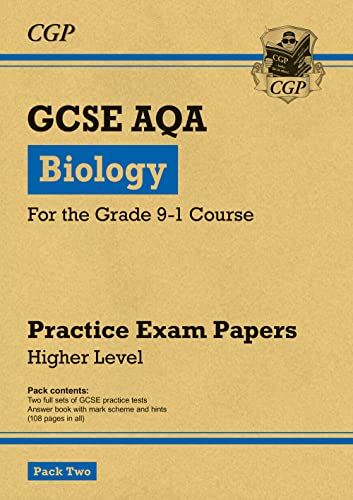 GCSE Biology AQA practice exam papers, higher level, pack two.