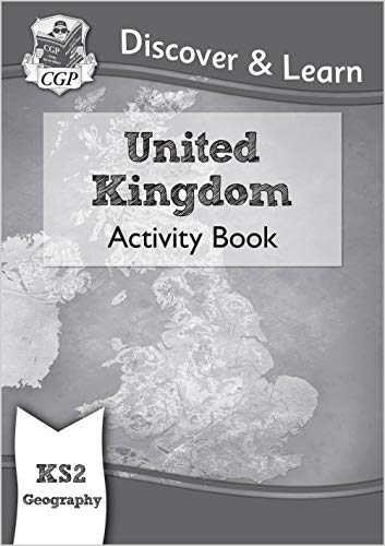 KS2 Geography activity book cover with a map of the United Kingdom.