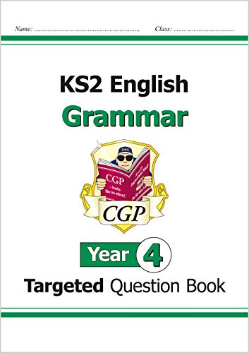 KS2 English grammar workbook cover for Year 4 students, CGP.