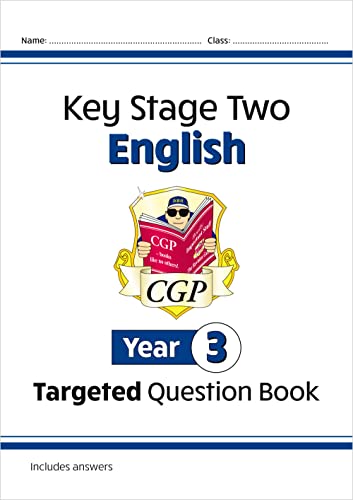 CGP Key Stage Two English Year 3 Targeted Question Book cover with mascot logo.