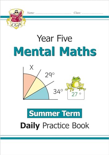 Year 5 Mental Maths practice book cover with frog and graph.