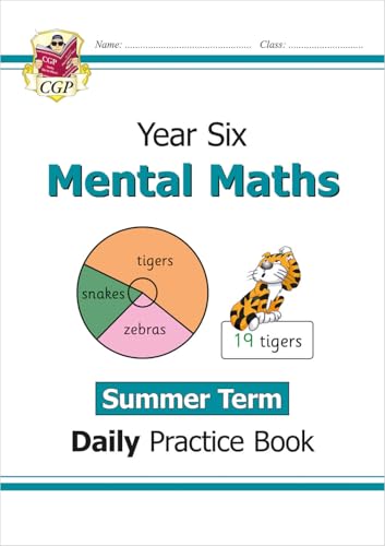 CGP Year 6 Mental Maths Summer Term daily practice book cover with pie chart illustration.